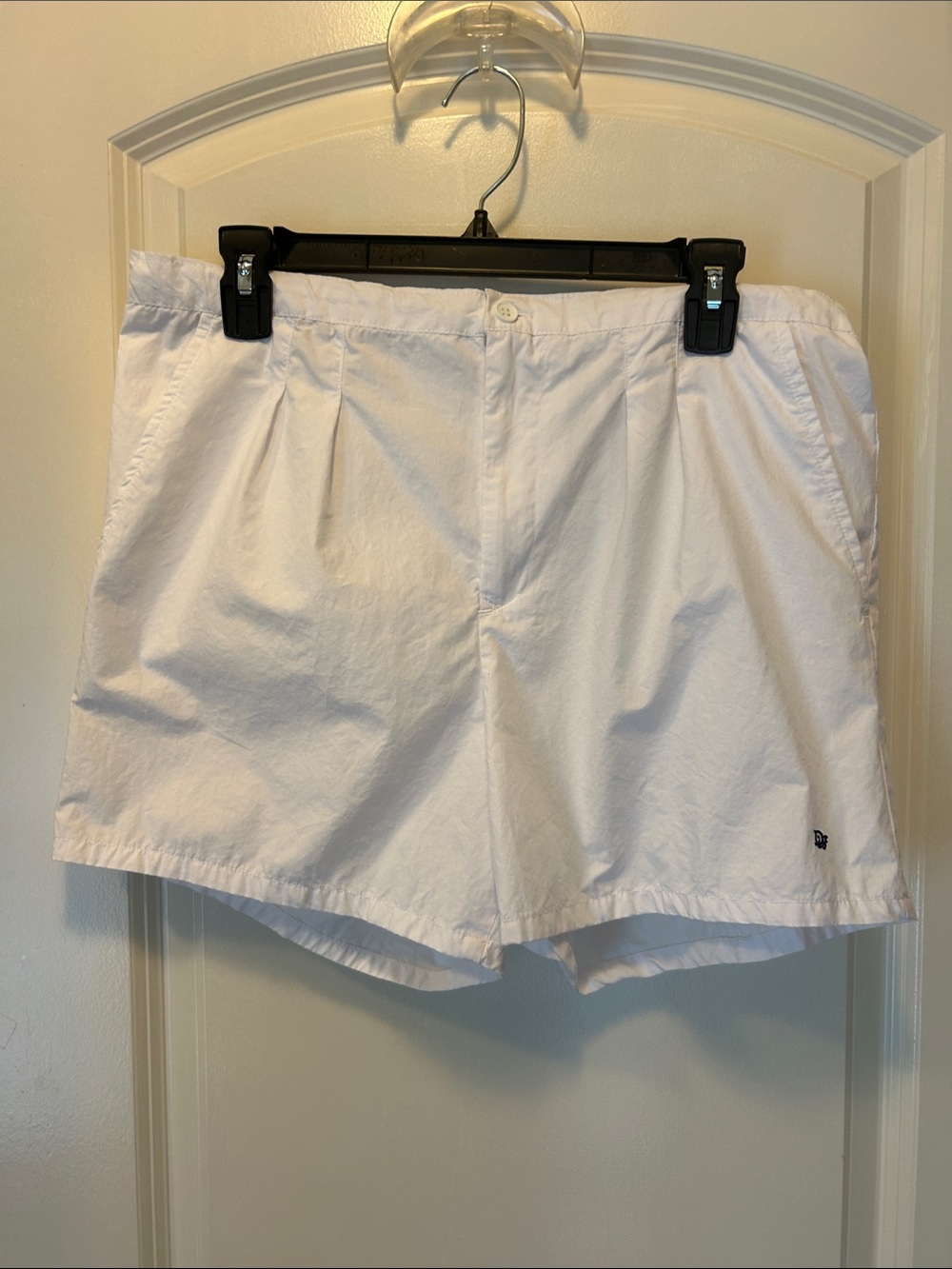 Dior White Skirt with Navy Embroidered Logo